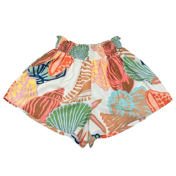 CROSBY by Mollie Burch Camden Flowy Pull On Coordinating Shorts XS Shell Print - Picture 4 of 13